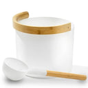 Kolo Sauna Bucket with curved handle and Ladle, Bamboo/Aluminum, 1Gal