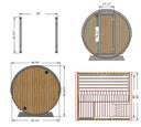 4 Person Barrel Sauna Ergo Elegance - EE6G