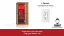 1 Person Infrared Sauna (Full Spectrum) - FD-1