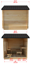 6 Person Cabin Sauna - Georgian