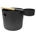 Kolo Sauna Bucket and Ladle Set, Bamboo/Aluminum, 1Gal