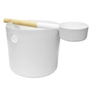 Kolo Sauna Bucket and Ladle Set, Bamboo/Aluminum, 1Gal