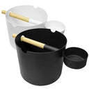 Kolo Sauna Bucket and Ladle Set, Bamboo/Aluminum, 1Gal