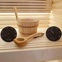 Wooden 1-Gallon Sauna Bucket, Wood Ladle, Thermometer, Hygrometer